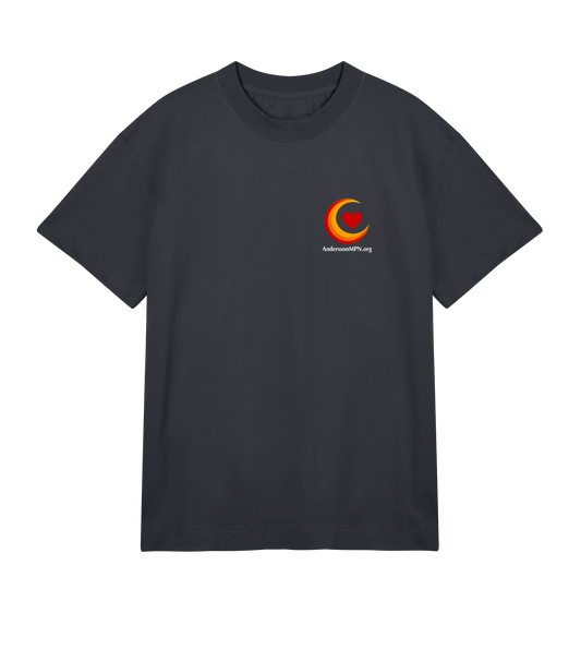 Mens Boxy Tee vit text v2
